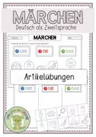 Vorschau - Arbeitsblätter - MÄRCHEN Artikelübung - Deckblatt