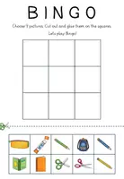 Vorschau - Spiele - Bingo school things - Deckblatt