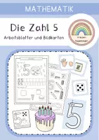 Vorschau - Arbeitsblätter - Die Zahl 5 (1. Klasse und Vorschule) - Deckblatt