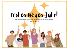 Vorschau - Arbeitsblätter - Frohes Neues Jahr (Wandbild) Deutschunterricht - Deckblatt