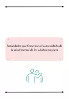 Vista previa - Hojas de trabajo - CUADERNILLO actividades autocuidado emocional adulto mayor - página 1