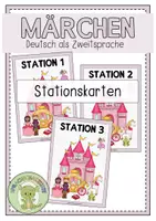 Vorschau - Fördermaterial/Inklusion - MÄRCHEN Stationskarten - Deckblatt