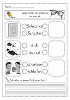 Vorschau - Arbeitsblätter - Gemischte Lese-, Mal-, und Schreibaufgaben 32. Teil (Kl.1) - für Flex&Flora - Seite 3