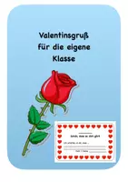 Vorschau - Mal- und Bastelvorlagen - Valentinstagsgruß für die eigene Klasse - Deckblatt