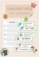 Vorschau - Arbeitsblätter - Schleichdiktat Klasse 2 - Frühling (zweifach differenziert) - Deckblatt