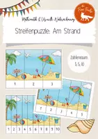 Vorschau - Spiele - Streifenpuzzle: Am Strand (ZR 3, ZR 5, ZR 10) - Deckblatt