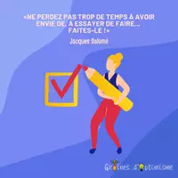 Aperçu - Affichage - Citation illustrée - Ne perdez pas cotre temps...faites-le - Page de couverture