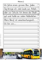Vorschau - Arbeitsblätter - Beruferätsel Abschreibübung in Deutschschweizer Basisschrift mit Rundwenden in 2 Lineaturen - Seite 3