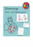 Vorschau - Fördermaterial/Inklusion - Tisch- und Tafelmaterial Silbenkönige - Deckblatt