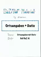 Vorschau - Spiele - Ortsangaben: Präpositionen mit Dativ - Deckblatt