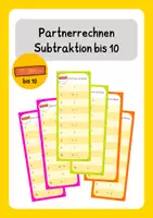 Vorschau - Spiele - Partnerrechnen - Subtraktion bis 10 - Deckblatt