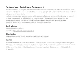 Vorschau - Spiele - Partnerrechnen - Subtraktion bis 10 - Seite 1