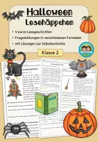 Vorschau - Arbeitsblätter - Lesehäppchen Halloween (Klasse 2) - Deckblatt