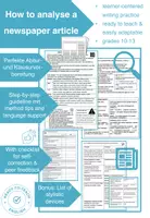Vorschau - Arbeitsblätter - How to analyze a newspaper article - Deckblatt