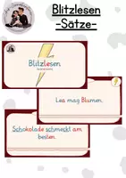 Vorschau - Präsentationen/Tafelbilder - Blitzlesen Satzvariante für Kl. 1 & 2 - Deckblatt
