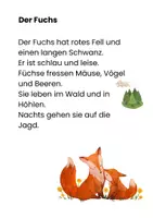 Vorschau - Text - Lesetexte zum Thema Tiere im Wald 1./2. Klasse - Deckblatt