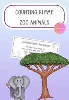 Vorschau - Arbeitsblätter - Materialpaket: Zoo Animals (Counting Rhyme + Game) - Seite 1