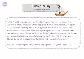 Vorschau - Arbeitsblätter - Kleines Einmaleins - Schiffe versenken - Seite 3