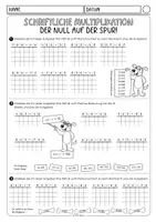 Vorschau - Arbeitsblätter - Schriftliche Multiplikation (2 Arbeitsblätter mit Lösungen - Set 1) - Seite 1
