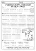 Vorschau - Arbeitsblätter - Schriftliche Multiplikation (2 Arbeitsblätter mit Lösungen - Set 1) - Seite 3