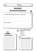 Vorschau - Arbeitsblätter - Bruchteile bestimmen - Merkzettel, Arbeitsblatt, Tipps - Seite 1