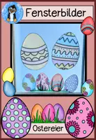 Vorschau - Arbeitsblätter - Fensterbilder Ostereier – Malvorlagen für eine bunte Fensterdeko zu Ostern - Deckblatt