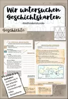 Vorschau - Arbeitsblätter - Wir untersuchen Geschichtskarten - Methodenstunde - Deckblatt