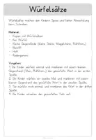 Vorschau - Arbeitsblätter - Würfelsätze Ostern - spielend schreiben - Seite 1
