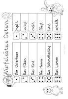 Vorschau - Arbeitsblätter - Würfelsätze Ostern - spielend schreiben - Seite 2