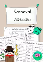 Vorschau - Arbeitsblätter - Würfelsätze Karneval - spielend schreiben - Deckblatt