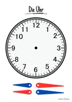 Vorschau - Mal- und Bastelvorlagen - Uhr - Seite 1