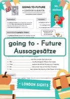 Vorschau - Arbeitsblätter - Going to - future mit Wortfeld London & Sehenswürdigkeiten - Deckblatt