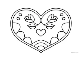 Vorschau - Mal- und Bastelvorlagen - Ausmalbilder - Herzen (Valentinstag, Muttertag, Vatertag) - Seite 1