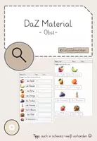 Vorschau - Arbeitsblätter - DaZ Material - Obst - Deckblatt