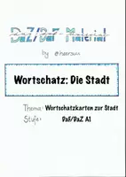 Vorschau - Spiele - Wortschatzkarten: Die Stadt - Deckblatt