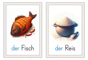 Vorschau - Bildkarten - DaZ Bildkarten - Mittagessen - Seite 1