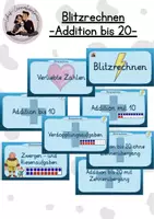 Vorschau - Präsentationen/Tafelbilder - Blitzrechnen - Addition bis 20 - interaktiv - Deckblatt