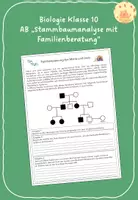 Vorschau - Arbeitsblätter - Arbeitsblatt: Stammbaumanalyse mit Familienberatung - Deckblatt