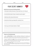 Vorschau - Arbeitsblätter - Your secret admirer_reading comprehension - Seite 1