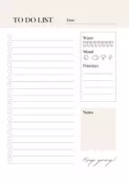 Vorschau - Anderer Materialtyp - To Do Planner Printable Liste Tracker - Seite 1
