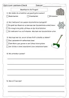 Vorschau - Arbeitsblätter - Quiz zum Lawinen-Check (mit Lösung) - Deckblatt