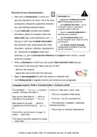 Vorschau - Arbeitsblätter - How to write a characterization / character profile - Seite 2
