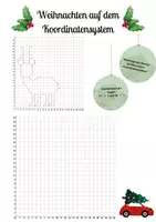 Vorschau - Spiele - Lernspiel Weihnachten auf dem Koordinatensystem – Punkte einzeichnen & ablesen (Klasse 5/6) Geometrie zu Weihnachten - Seite 2