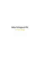Vorschau - Spiele - Geburtstagswürfel (in 3 Versionen) - Seite 1
