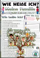 Vorschau - Arbeitsblätter - Meine Familie- Verwandtschaftsbeziehungen benennen DaZ - Deckblatt