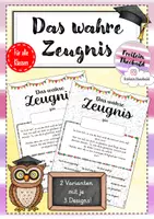 Vorschau - Mal- und Bastelvorlagen - Das wahre Zeugnis - Deckblatt