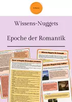 Vorschau - Arbeitsblätter - Wissens-Nuggets: Die Epoche der Romantik - Deckblatt