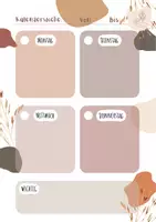 Vorschau - Mal- und Bastelvorlagen - Bullet Journal Wochenübersicht naturtöne - Deckblatt