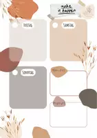 Vorschau - Mal- und Bastelvorlagen - Bullet Journal Wochenübersicht naturtöne - Seite 1