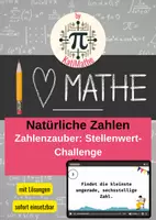 Vorschau - Arbeitsblätter - Zahlenzauber Stellenwert-Challenge - Deckblatt